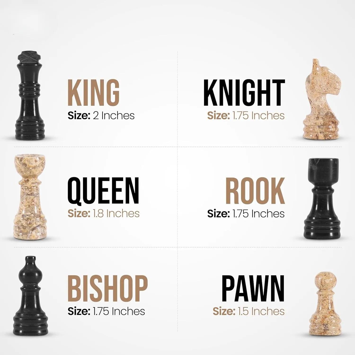 10 inch marble chess pieces