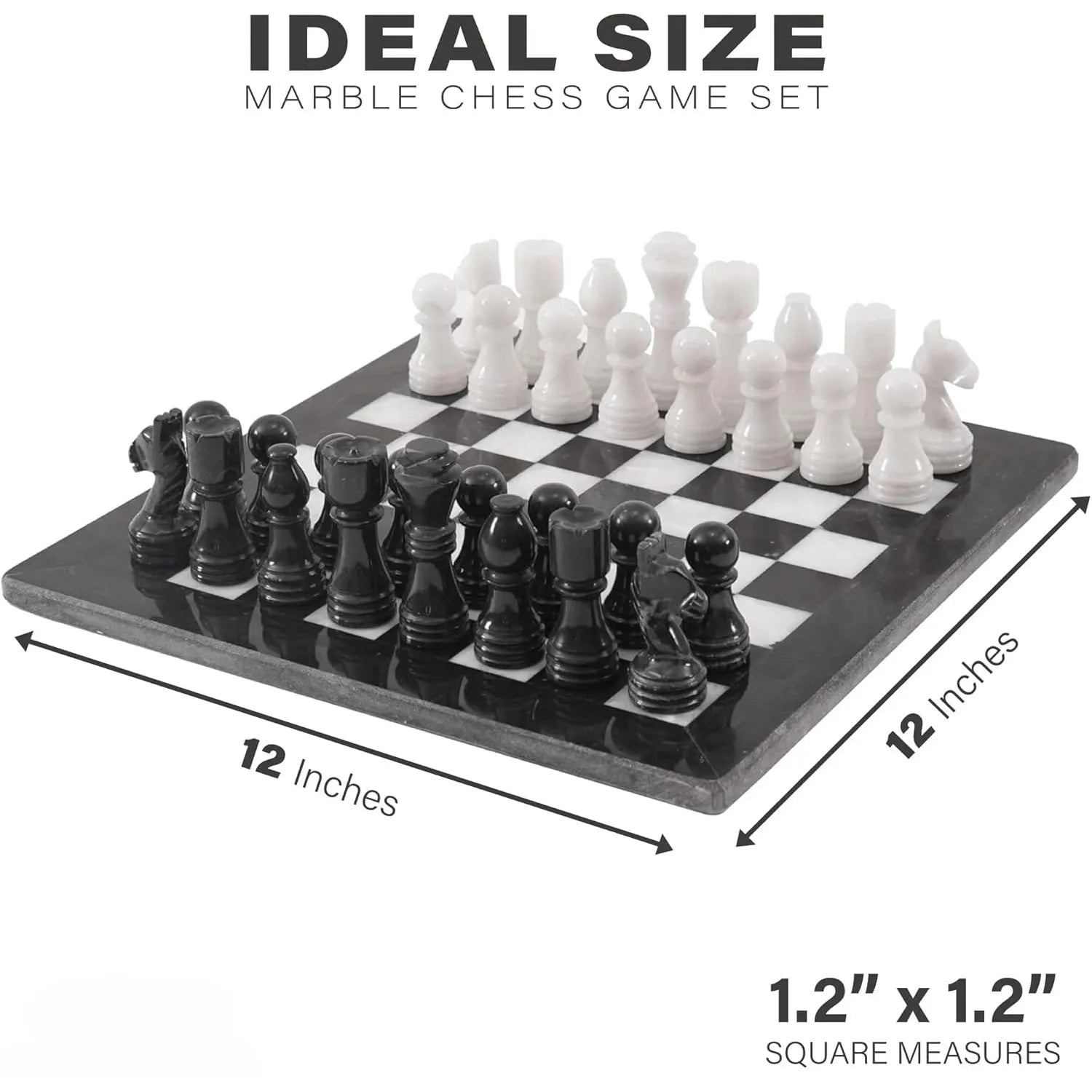 12 inch marble chess set