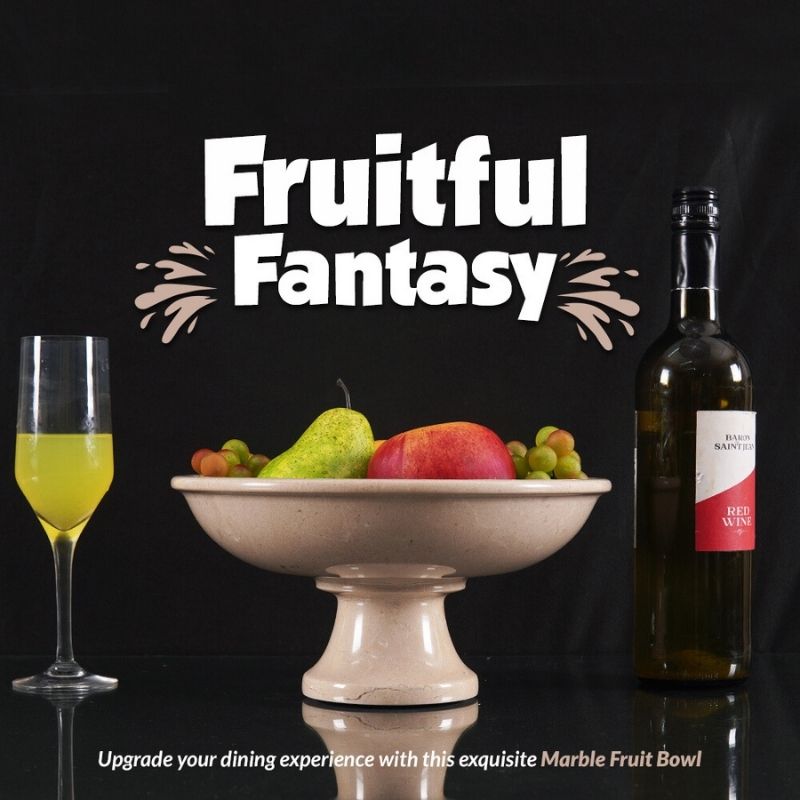 Artisan Marble Fruit Bowl