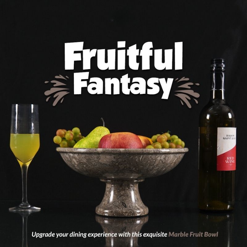 Classic Marble Fruit Bowl