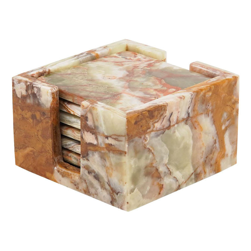 Full Set of Square Marble Coasters