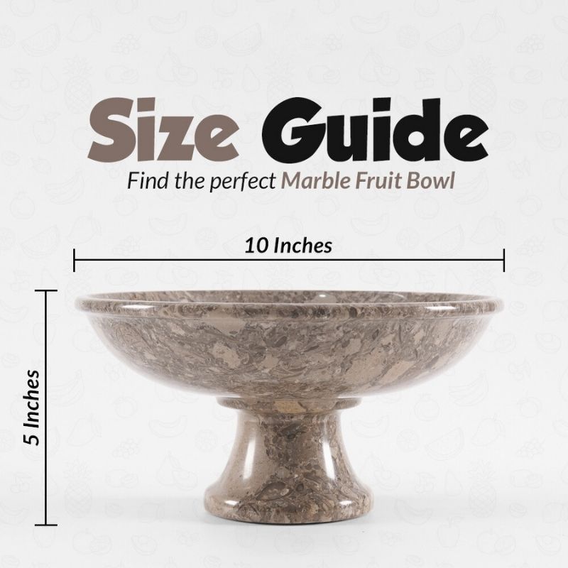 Large Marble Fruit Bowl