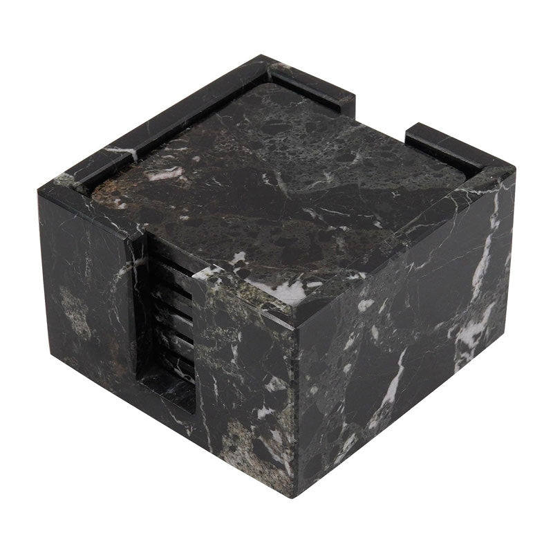 Marble Coaster Set with Holder