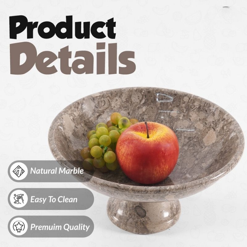 Marble Fruit Serving Bowl