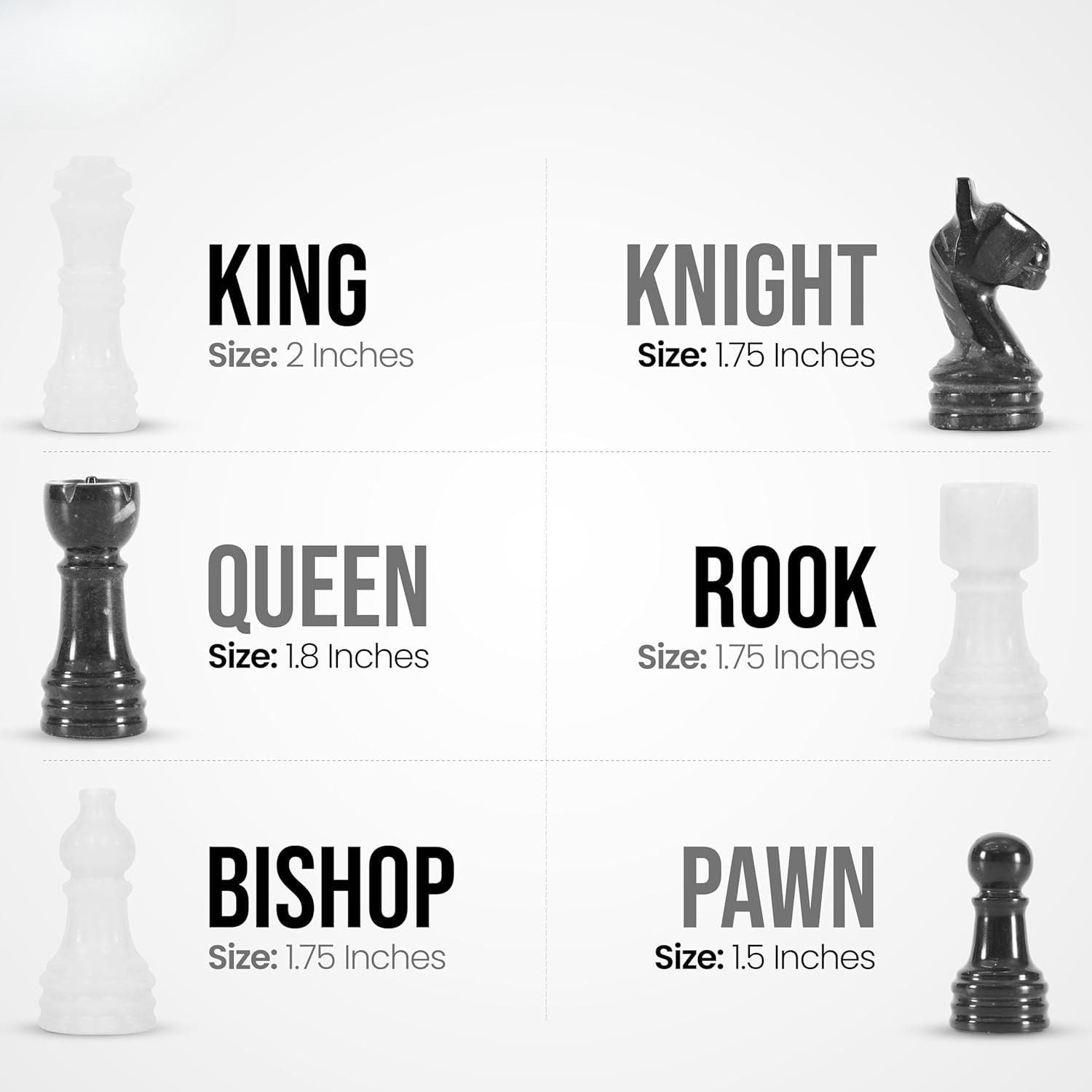 black and white chess pieces