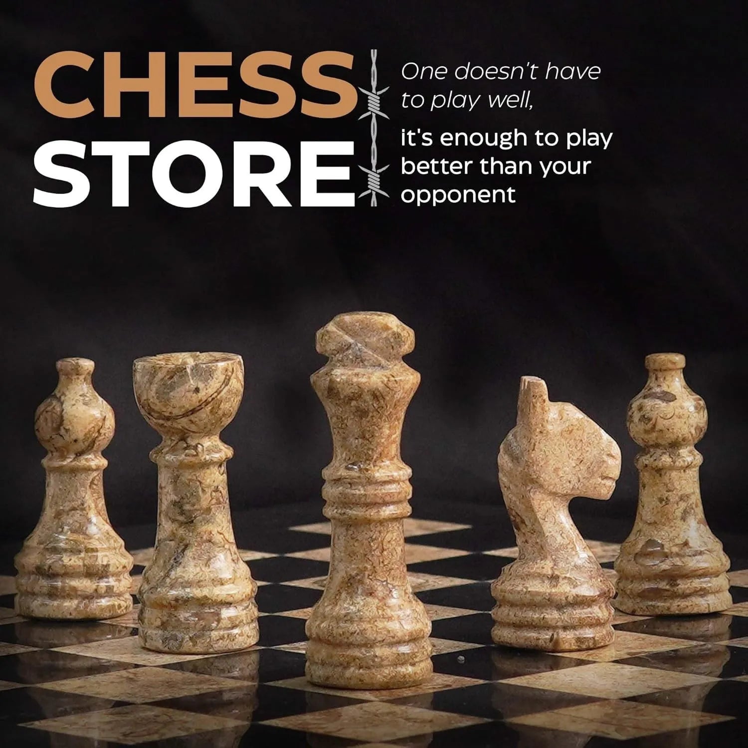 Handcrafted Marble Onyx Chess Set