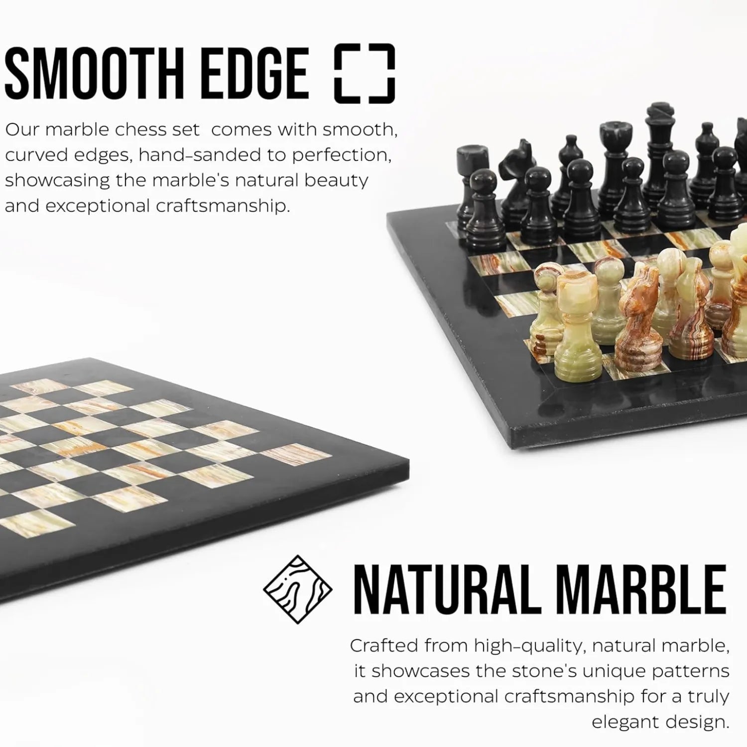 green marble chess board