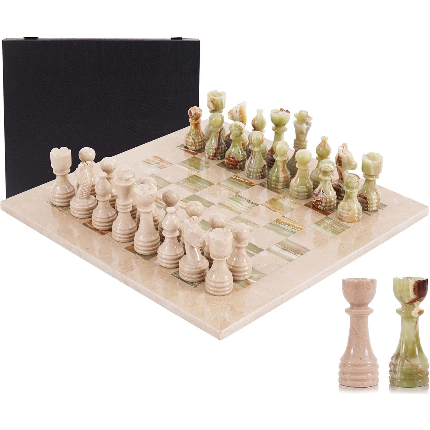 green marble chess set