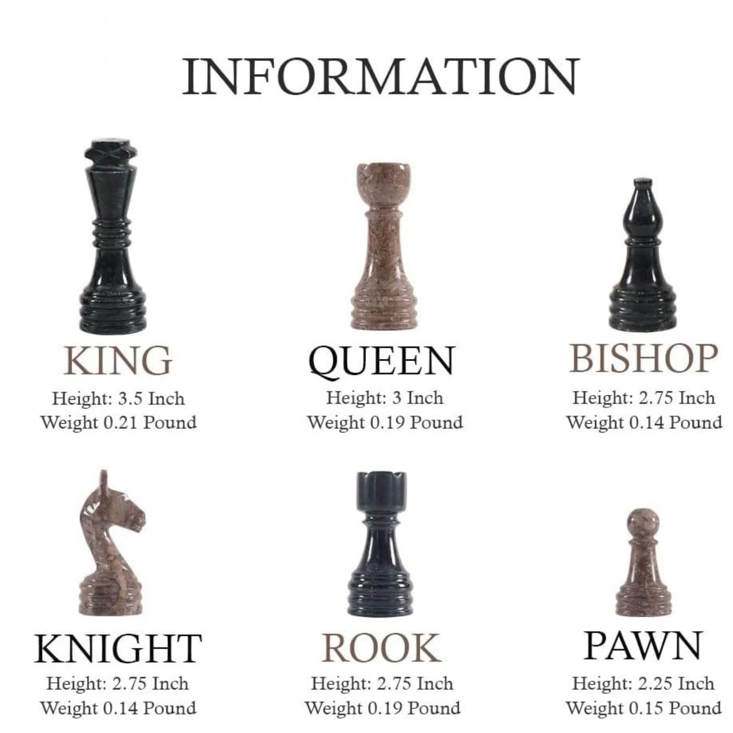 onyx marble chess figures