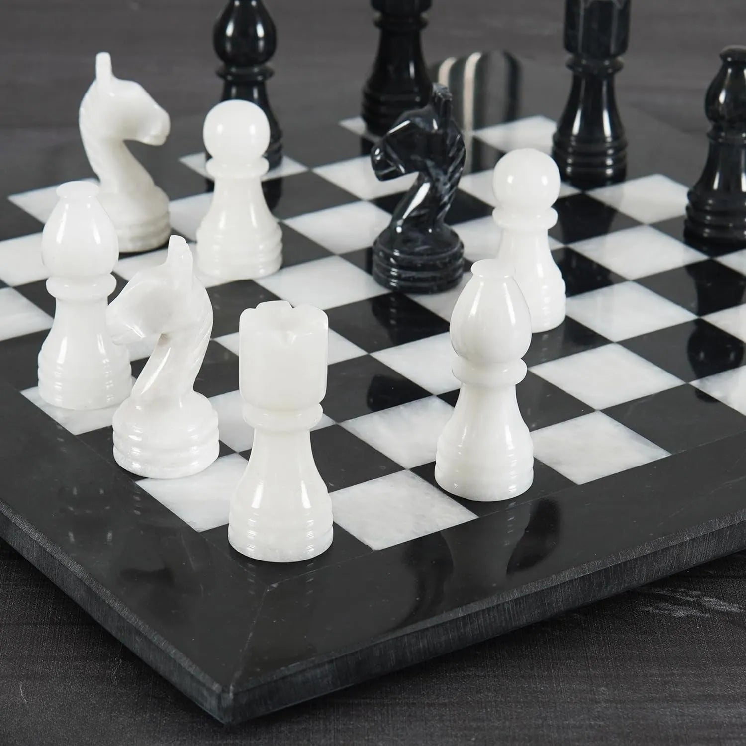 marble onyx chess set