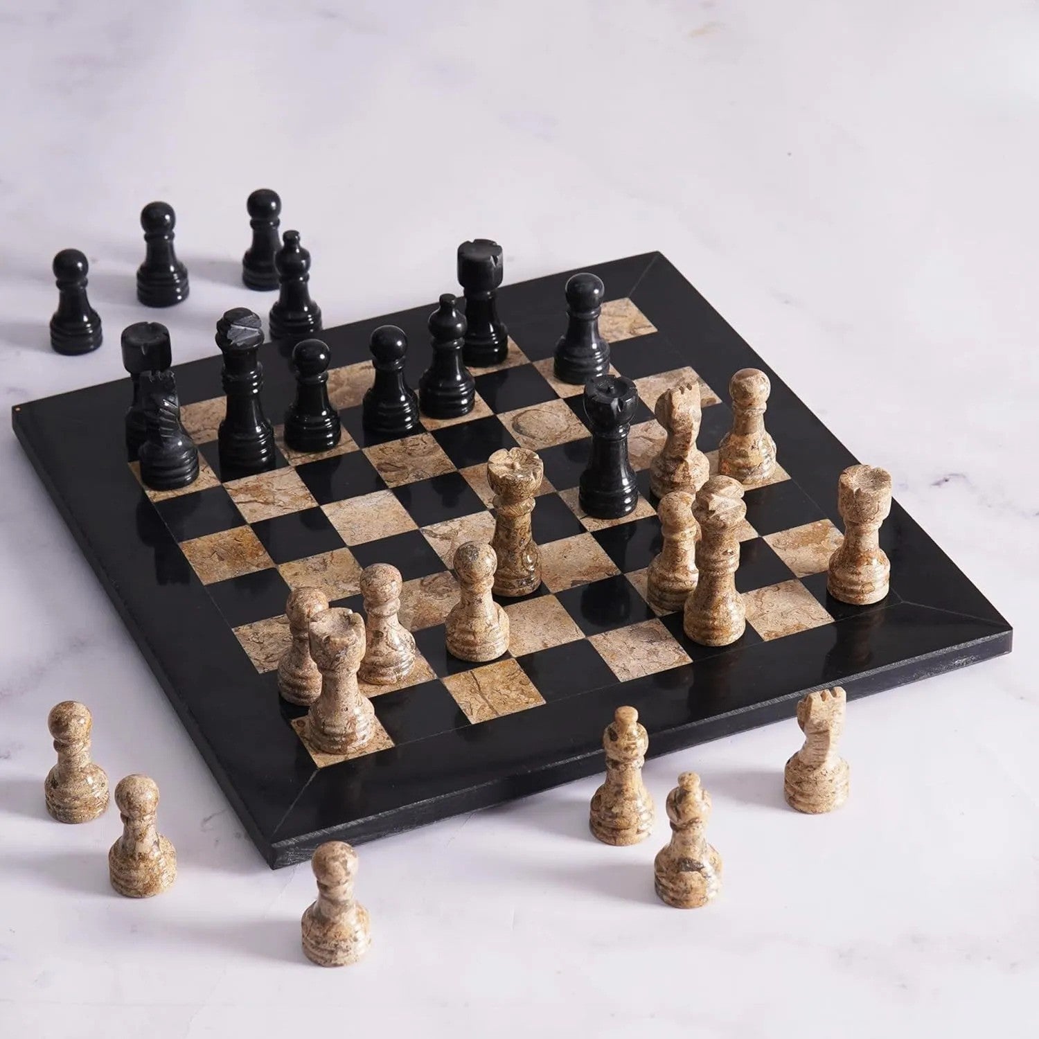 10 inch marble chess
