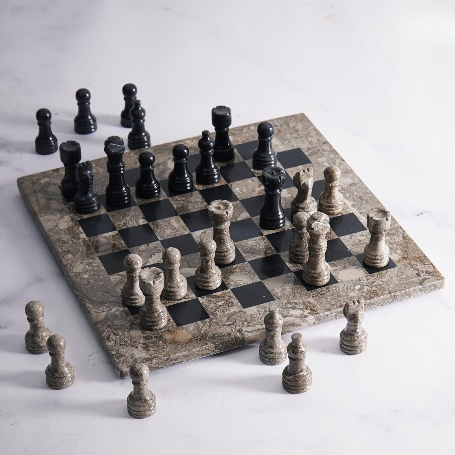 12 inch mrble chess set