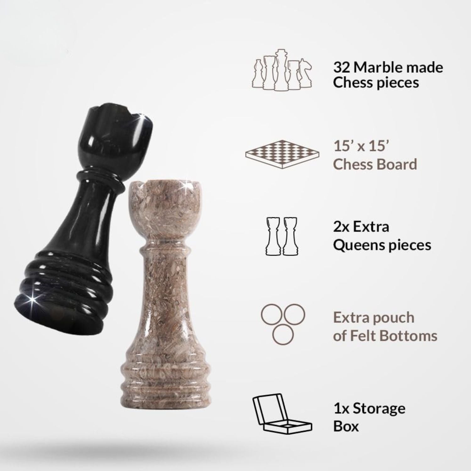 onyx chess pieces