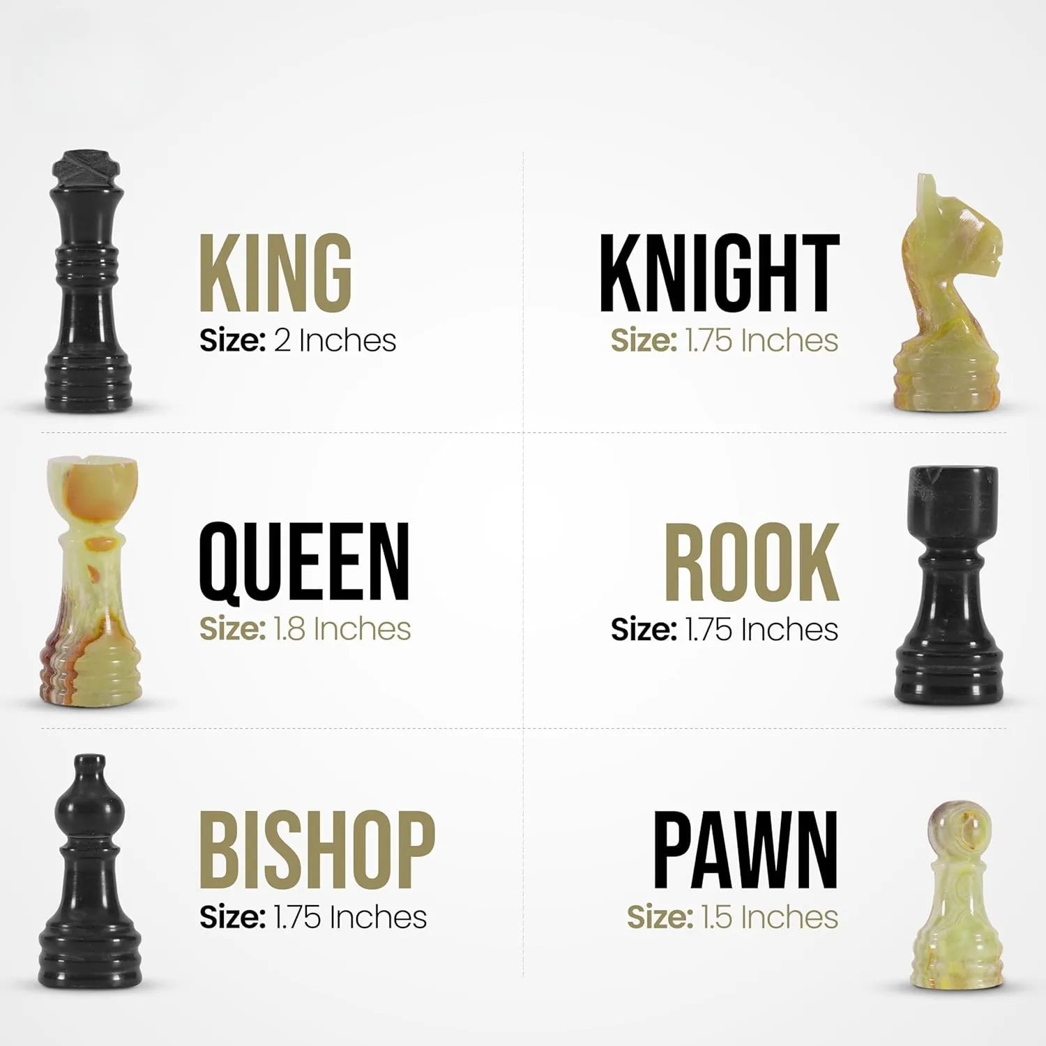 onyx marble chess pieces