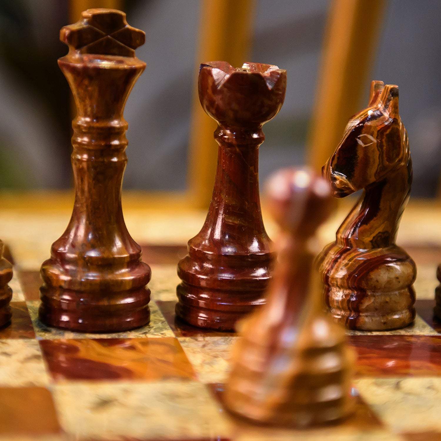 marble chess pieces