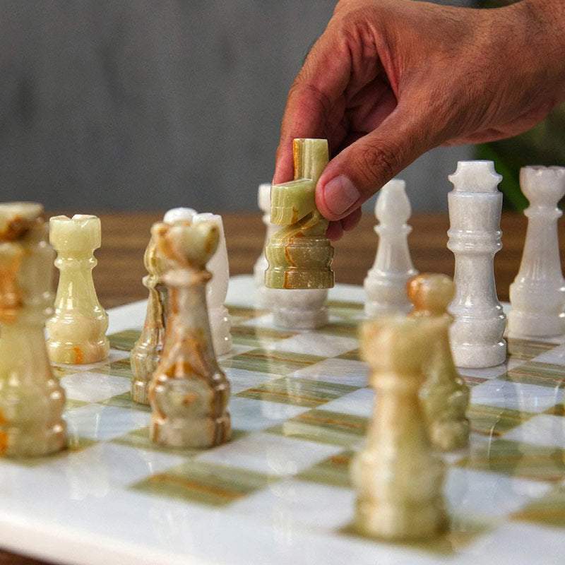 Premium marble chess board and pieces