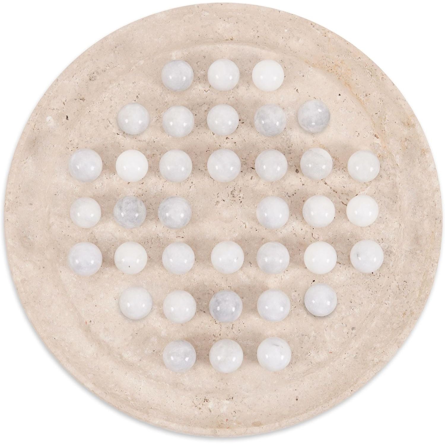10 Inch Marble Peg Solitaire Game