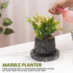 4 Inches Black Marble Planters 