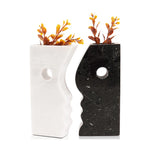 Black and White Marble Face Vase