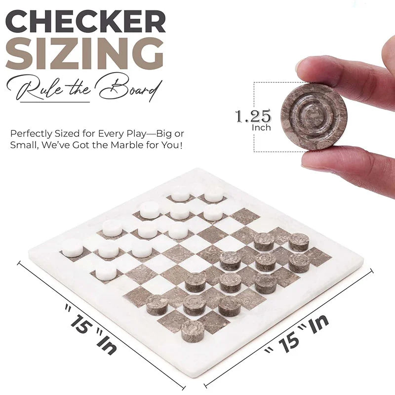 Checker Set Handmade Board Game