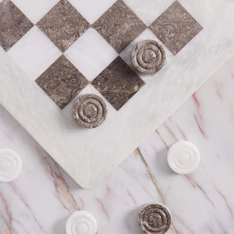 Marble Checker Handmade Board Game