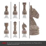 Marble onyx chess figures