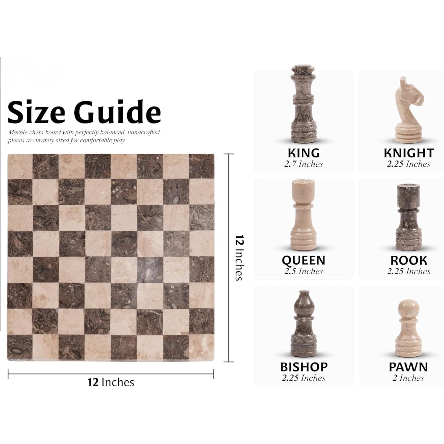 Oceanic And Verona Luxury Borderless Marble Chess Set