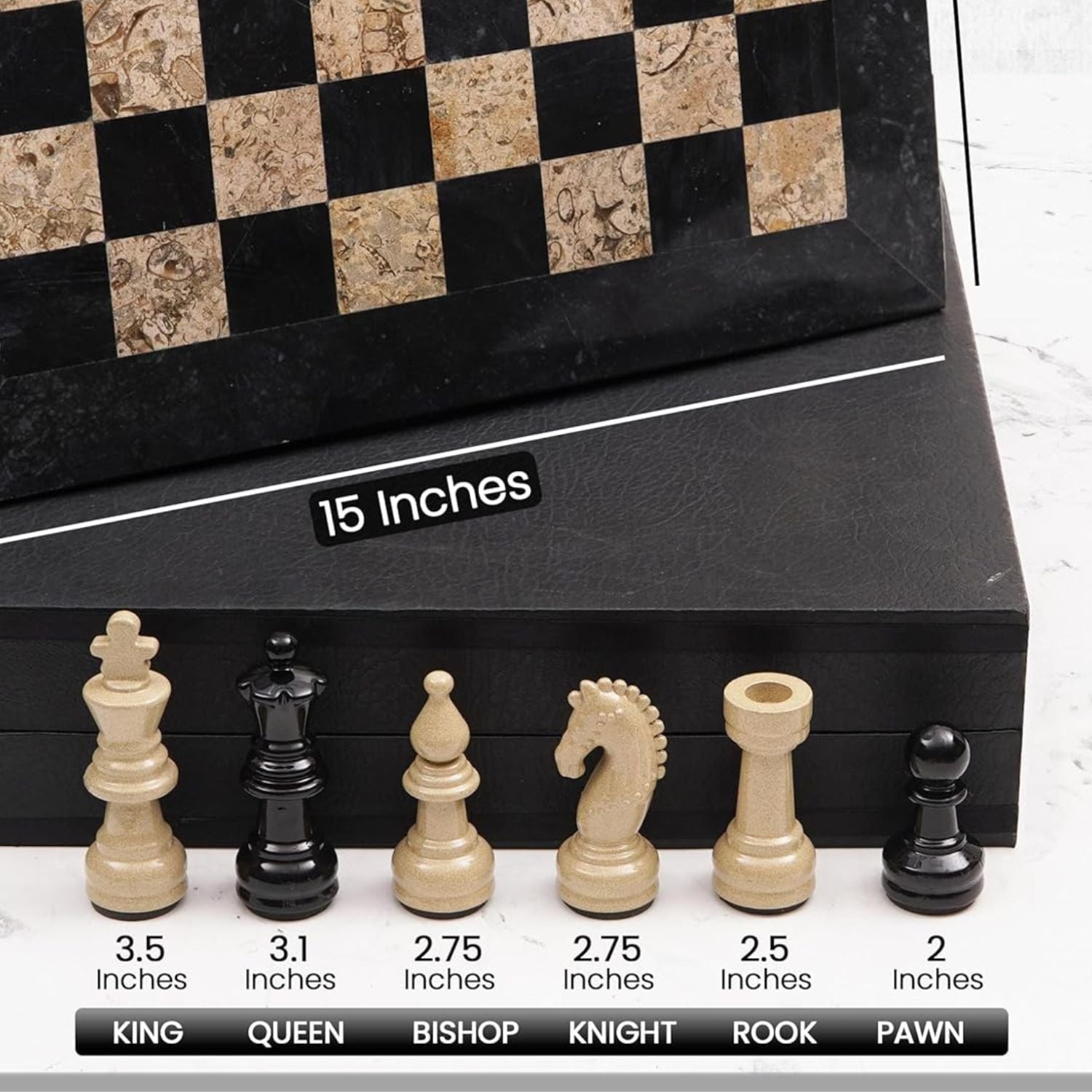 Marble Chess Set 15 Inch Board Game 