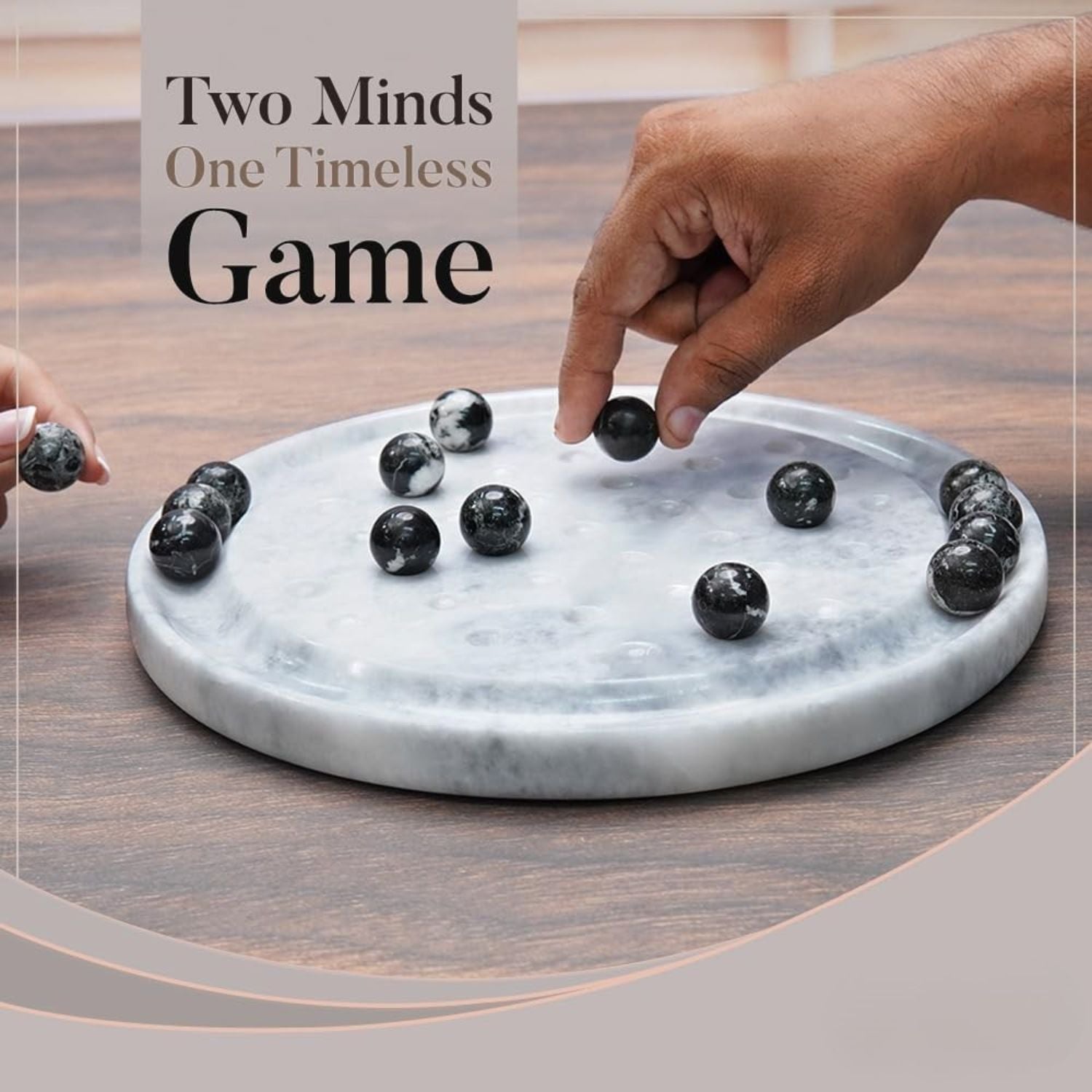 Marble Peg Solitaire Board Game