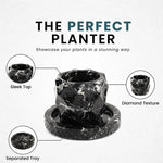 Marble Black Planter