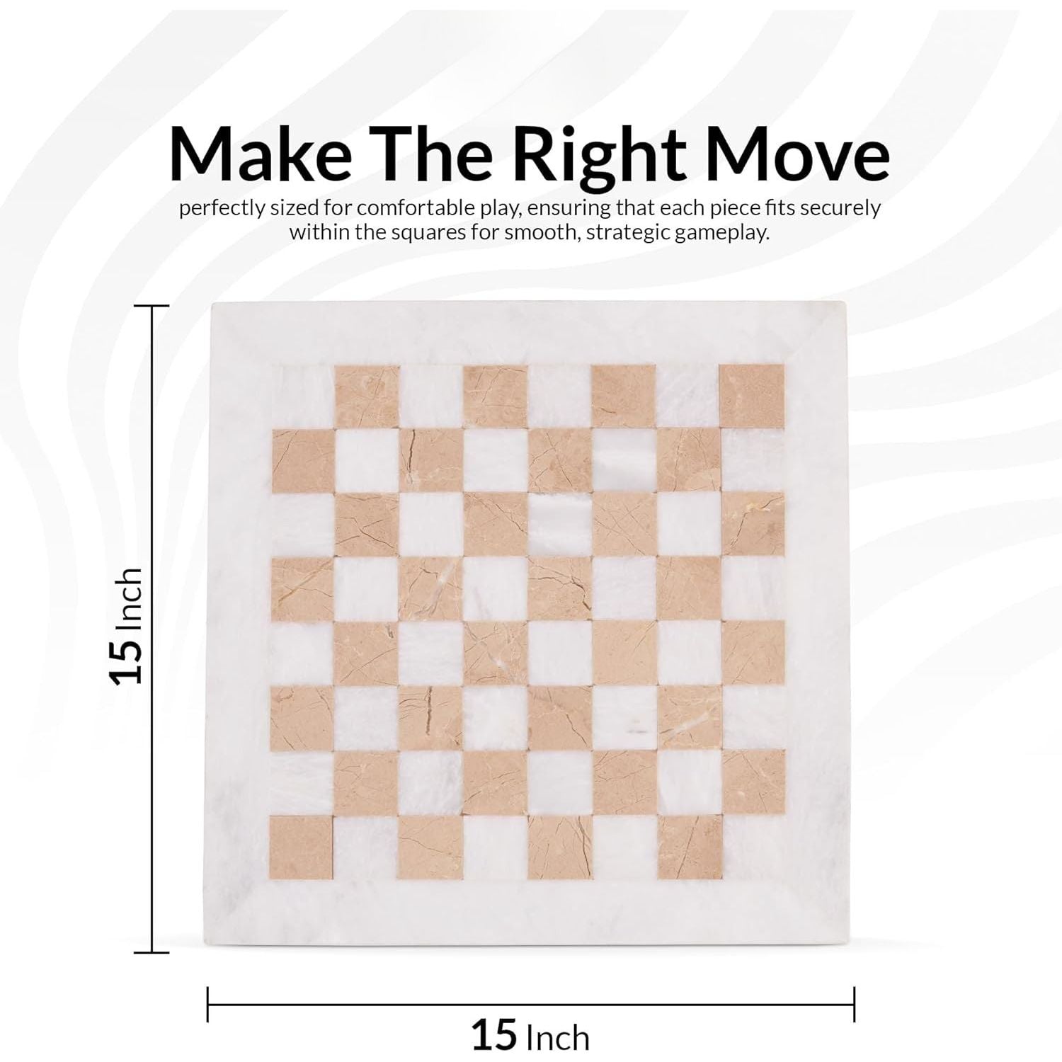 Marble Chess Board White Verona