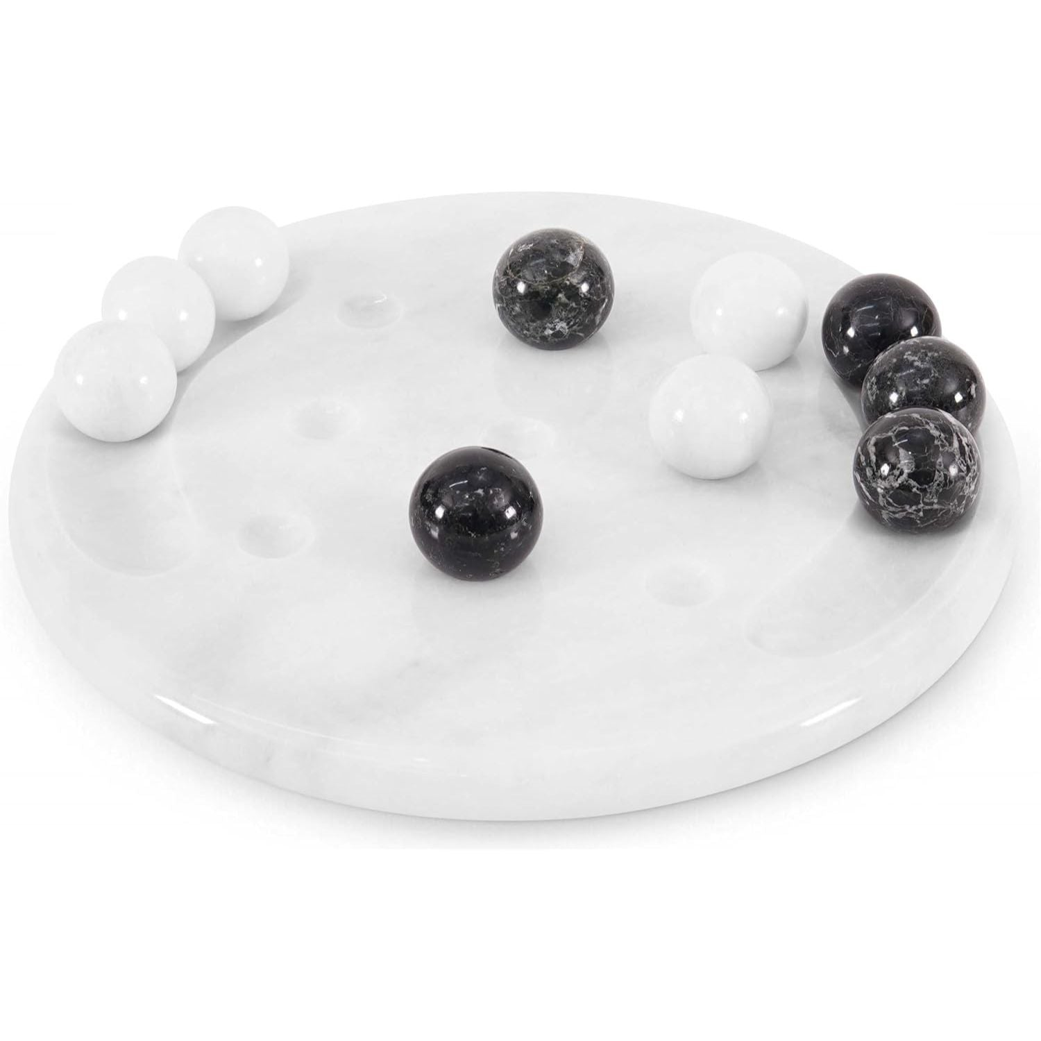 Marble Tic Tac Toe Game White and Black Board Game