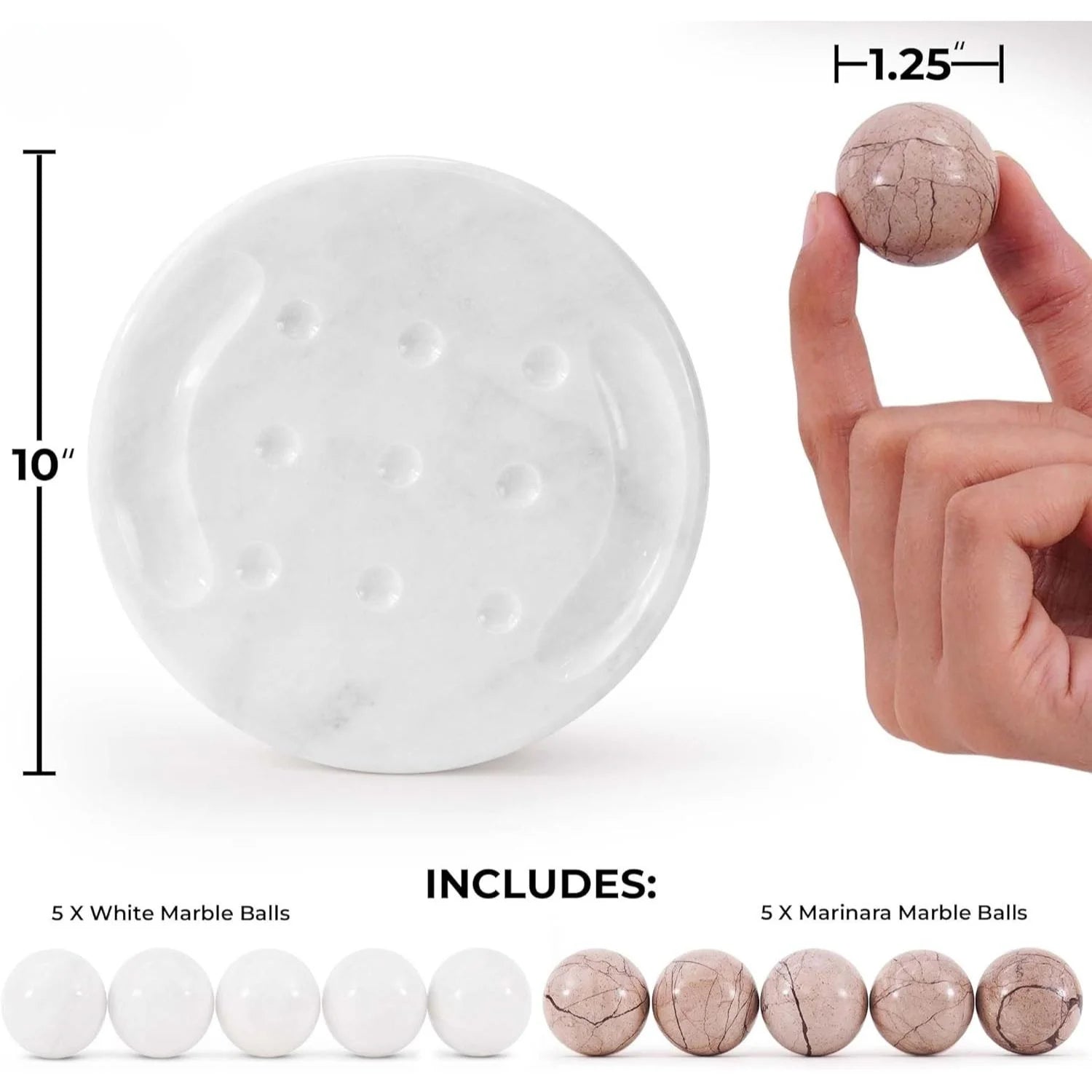 Marble Tic Tac Toe Board Game