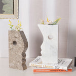 Oceanic and White Marble Face Vase table