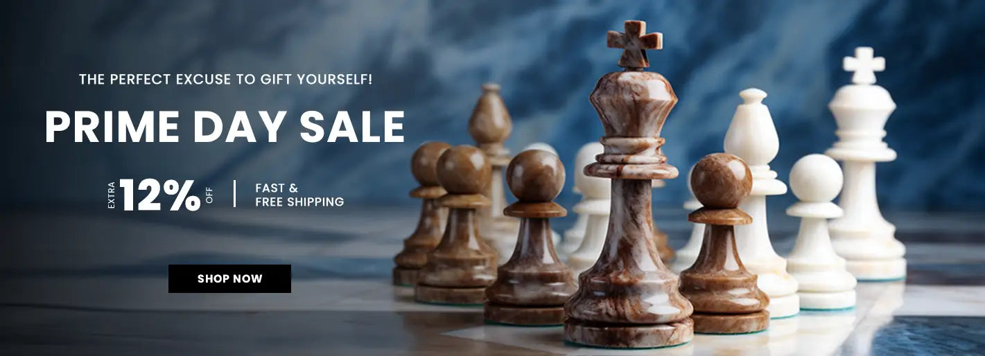 Handcrafted marble chess set