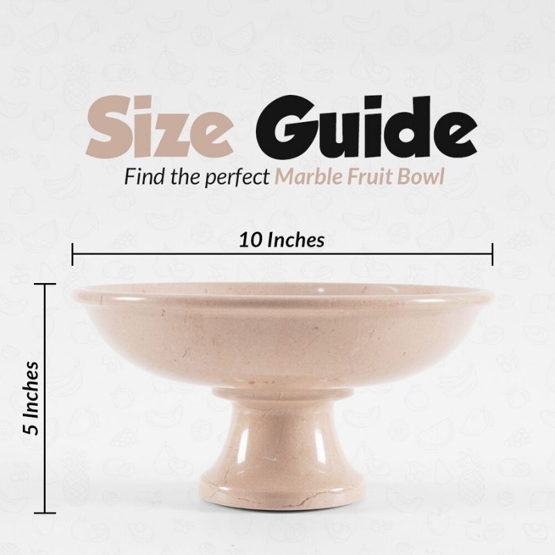 Marble Fruit Bowl – 10"x5" Elegant Bowl Design A