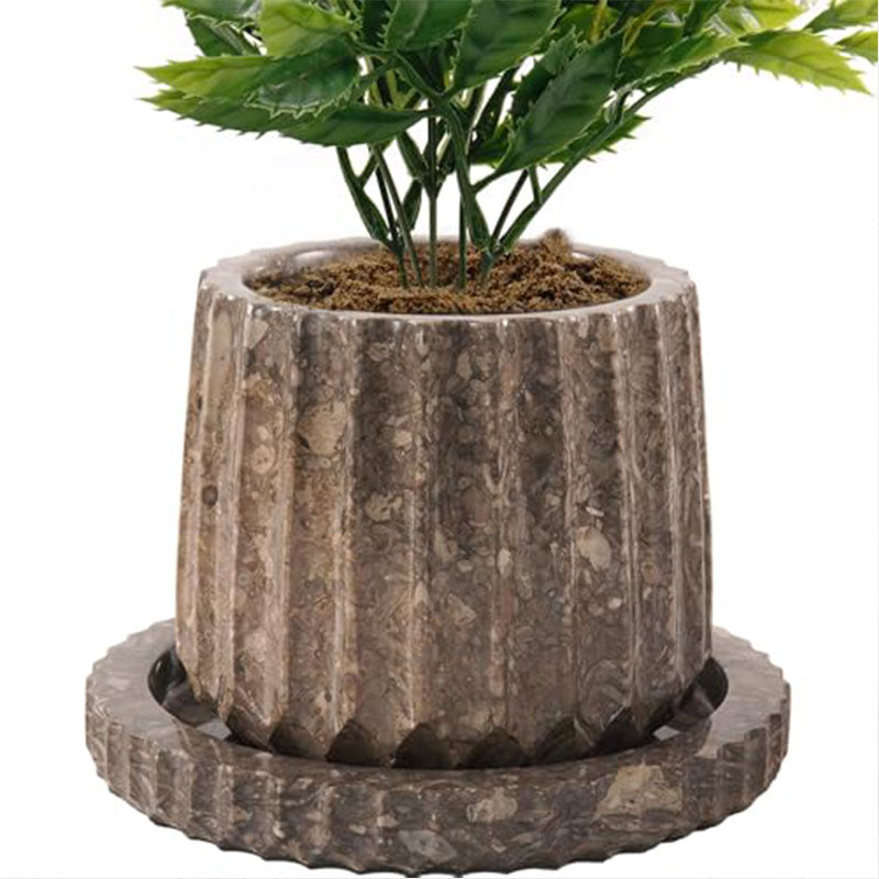 Round Marble Planter
