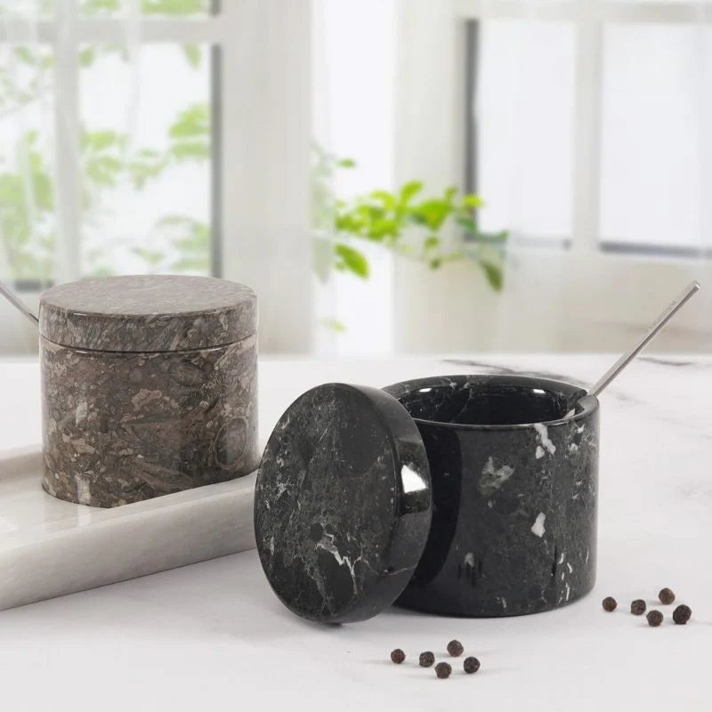 black and oceanic marble serving tray
