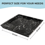 Sleek Marble Square Tray
