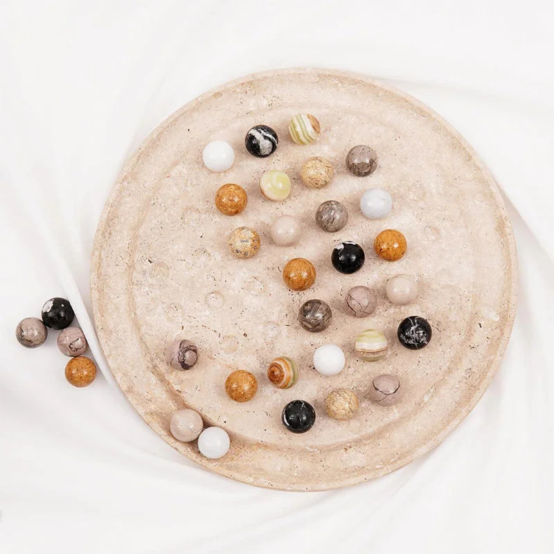 Marble Solitaire Handmade Board Game