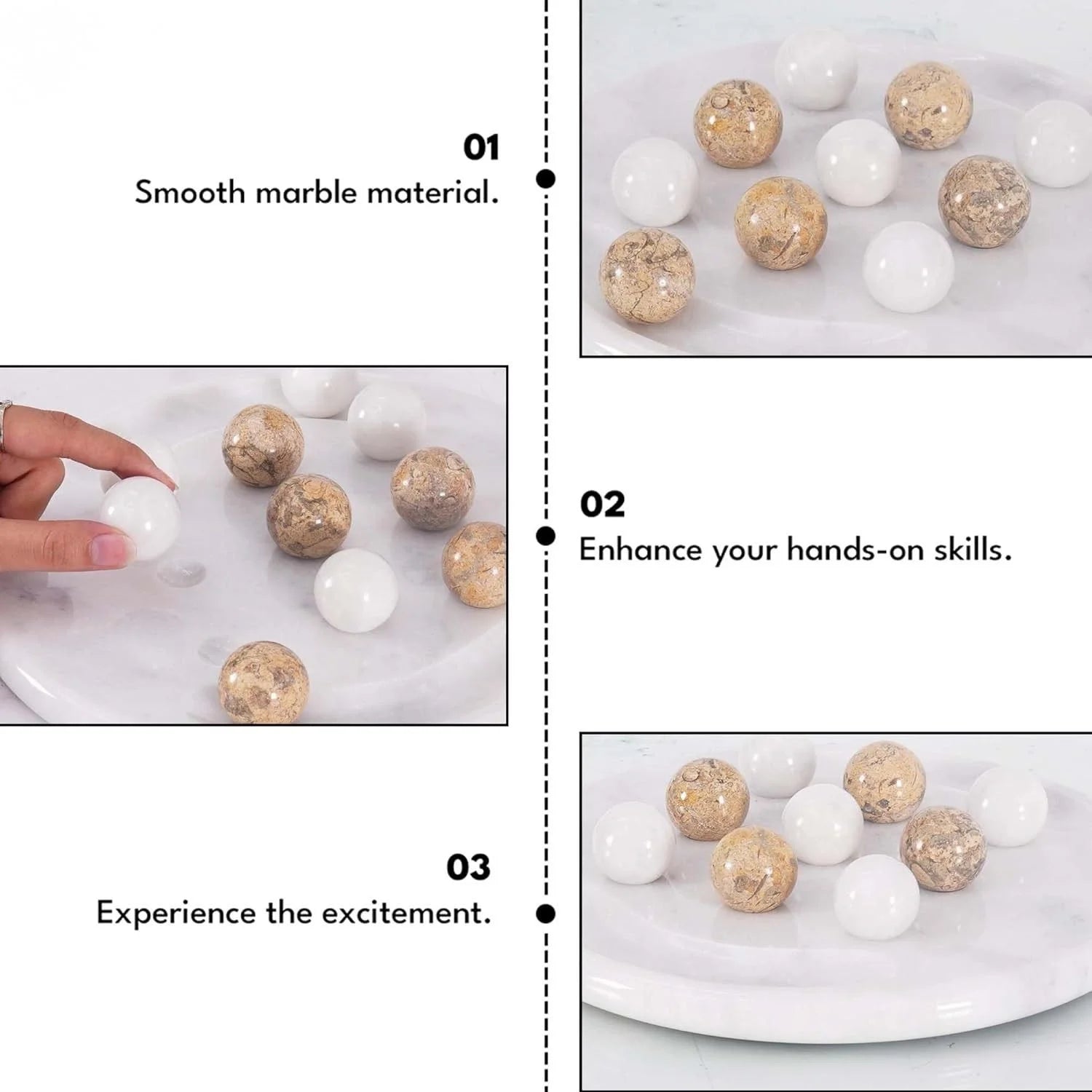Tic Tac Toe 10 Inch Marble Board Game