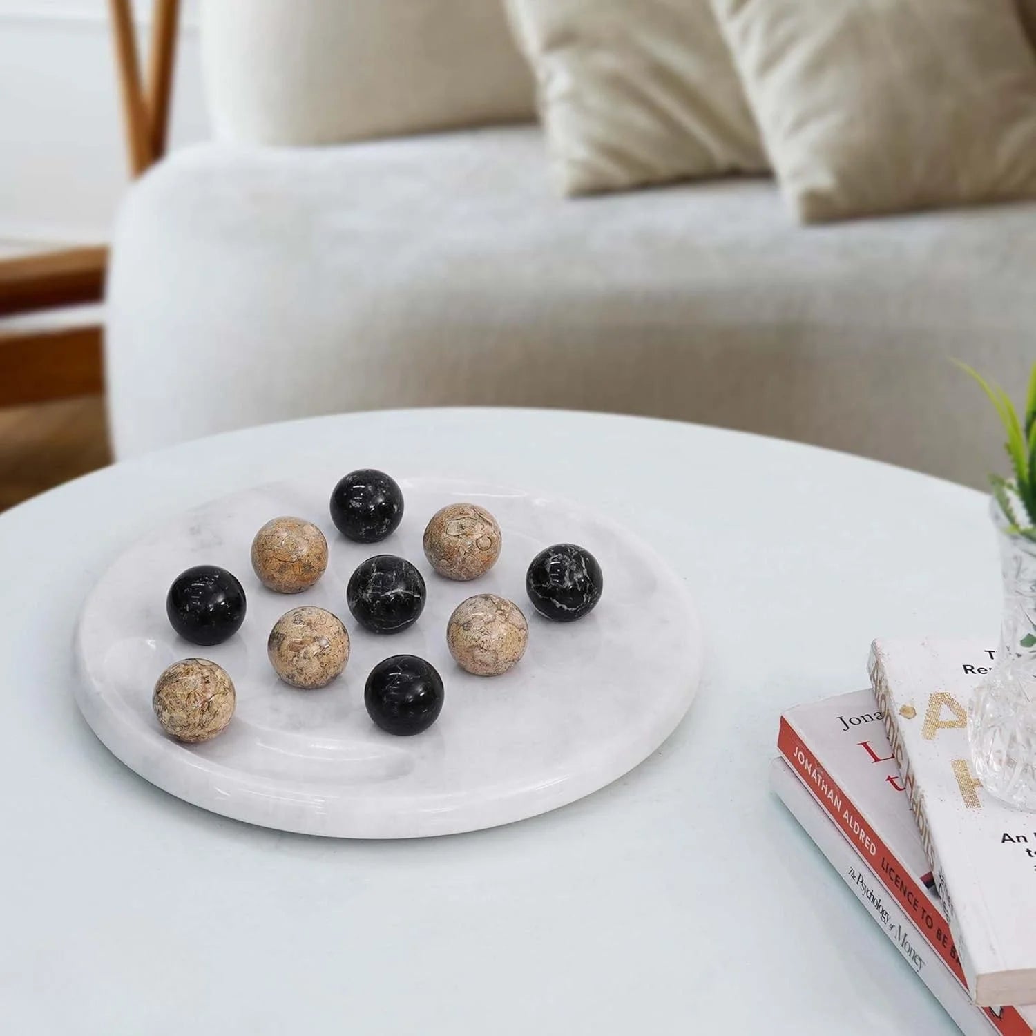 Tic Tac Toe Marble Board Game