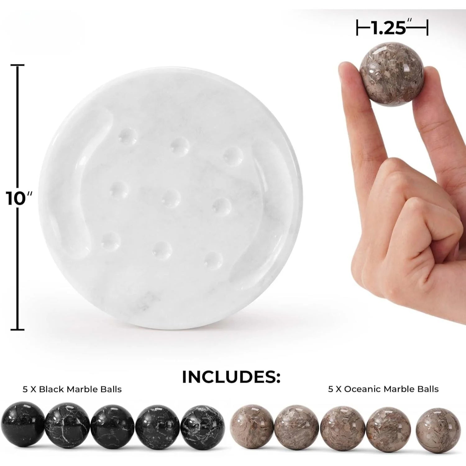 Tic Tac Toe Marble Board Game