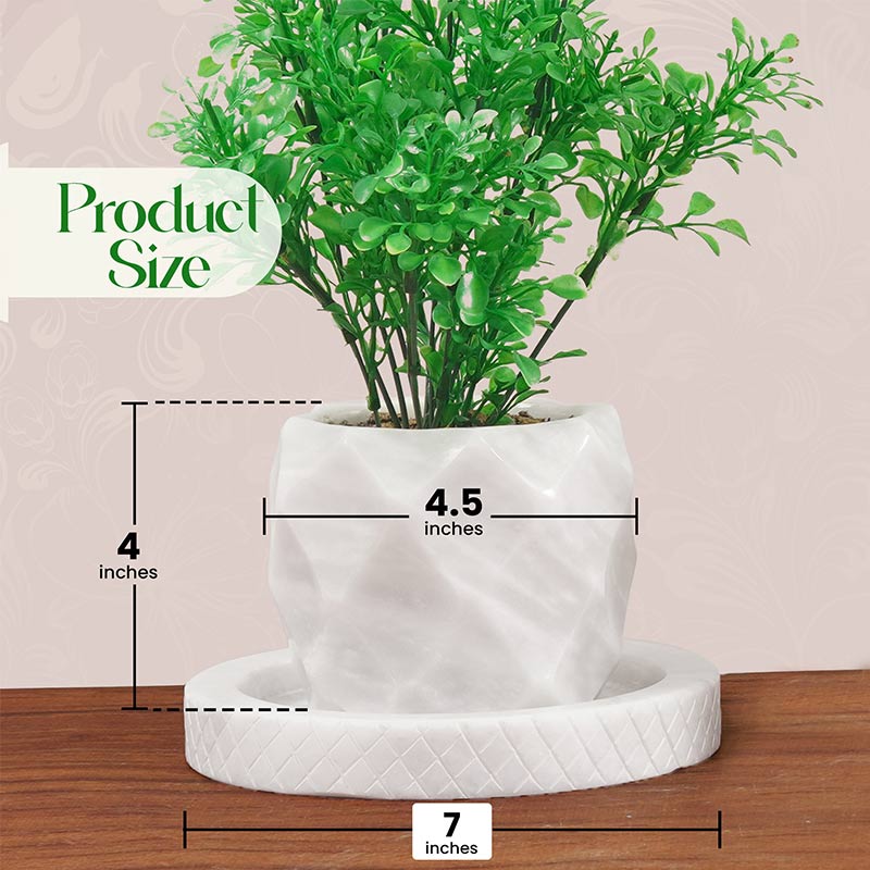 White Marble Planter