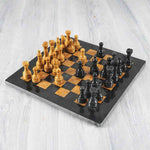 black marble chess set