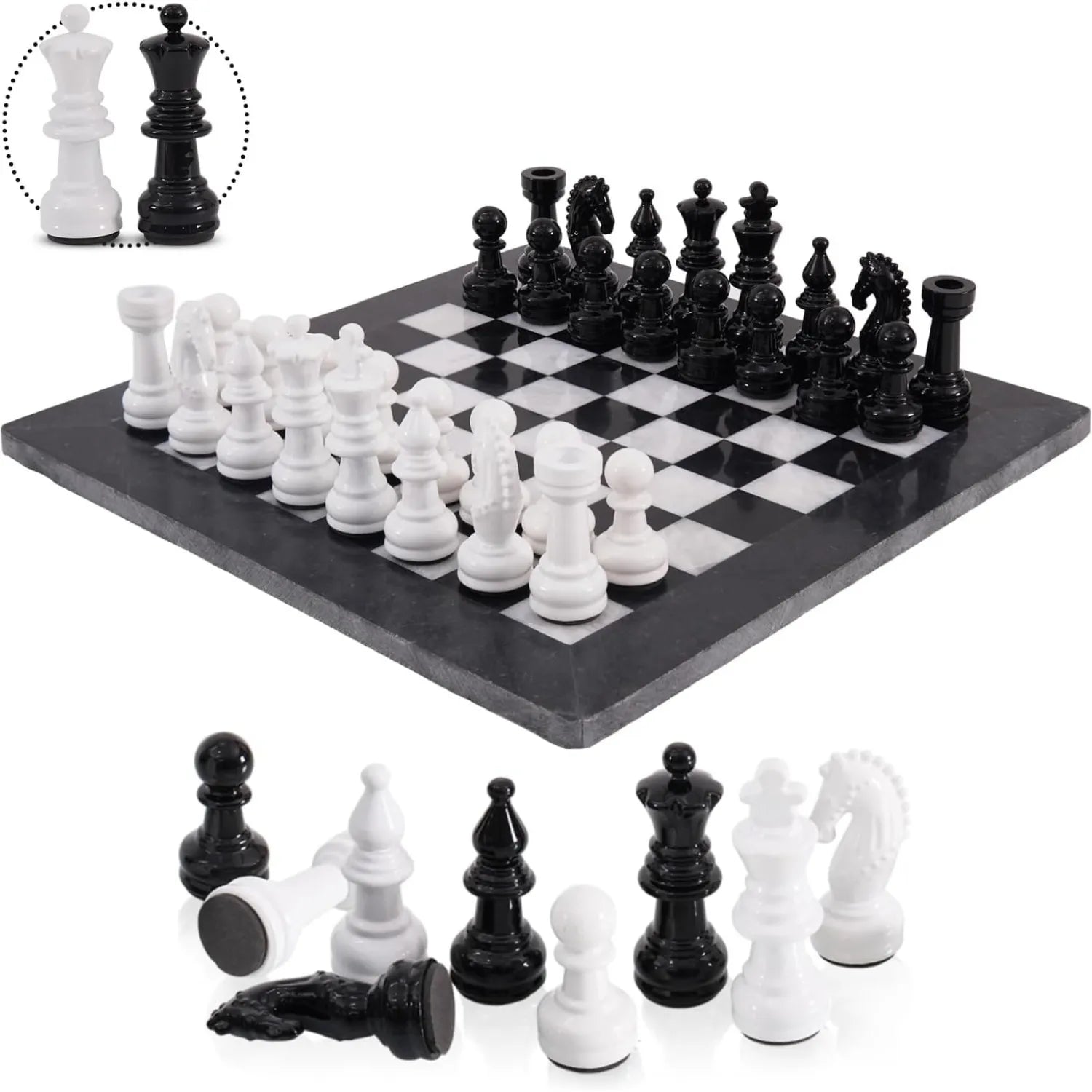 black and white chess set