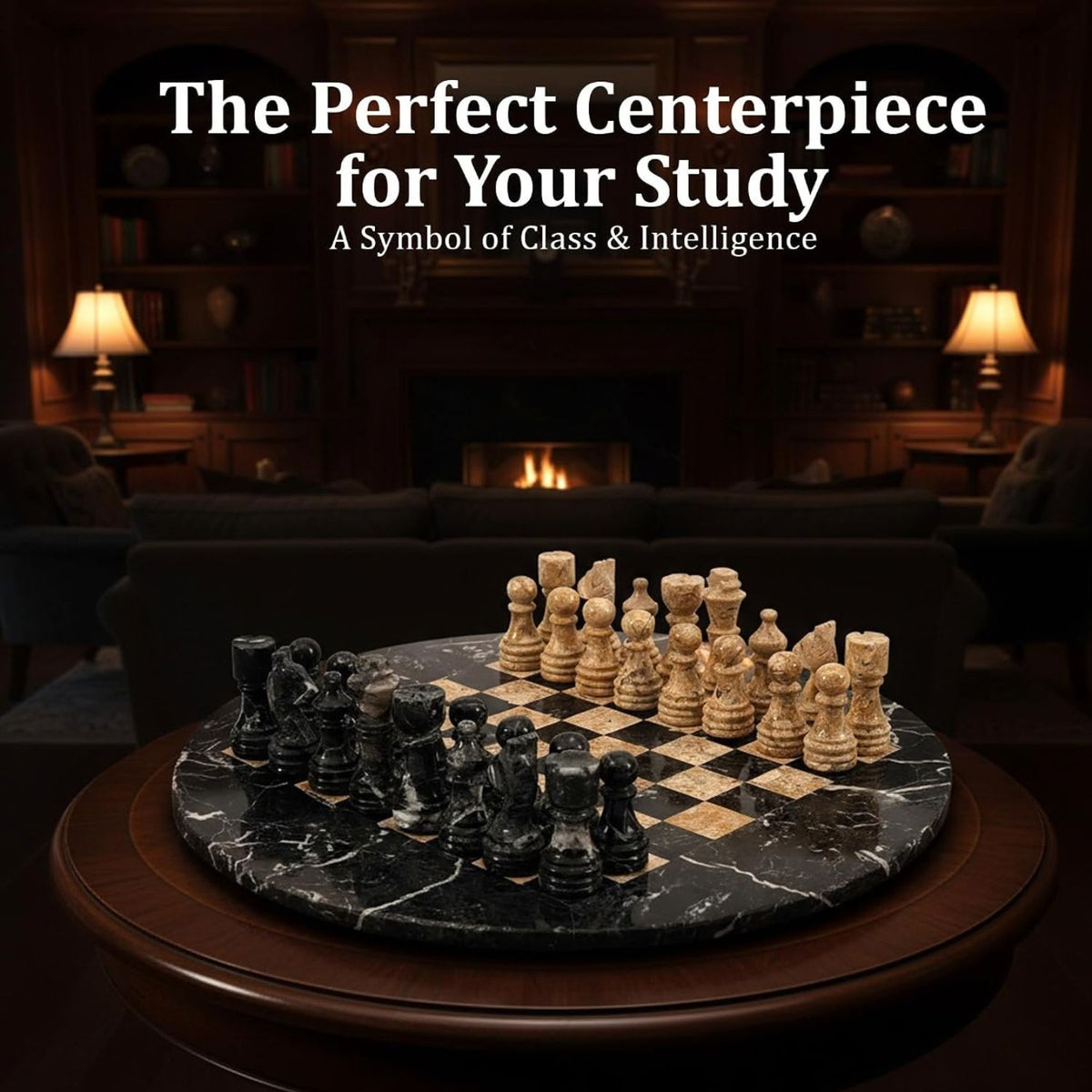 round marble chess