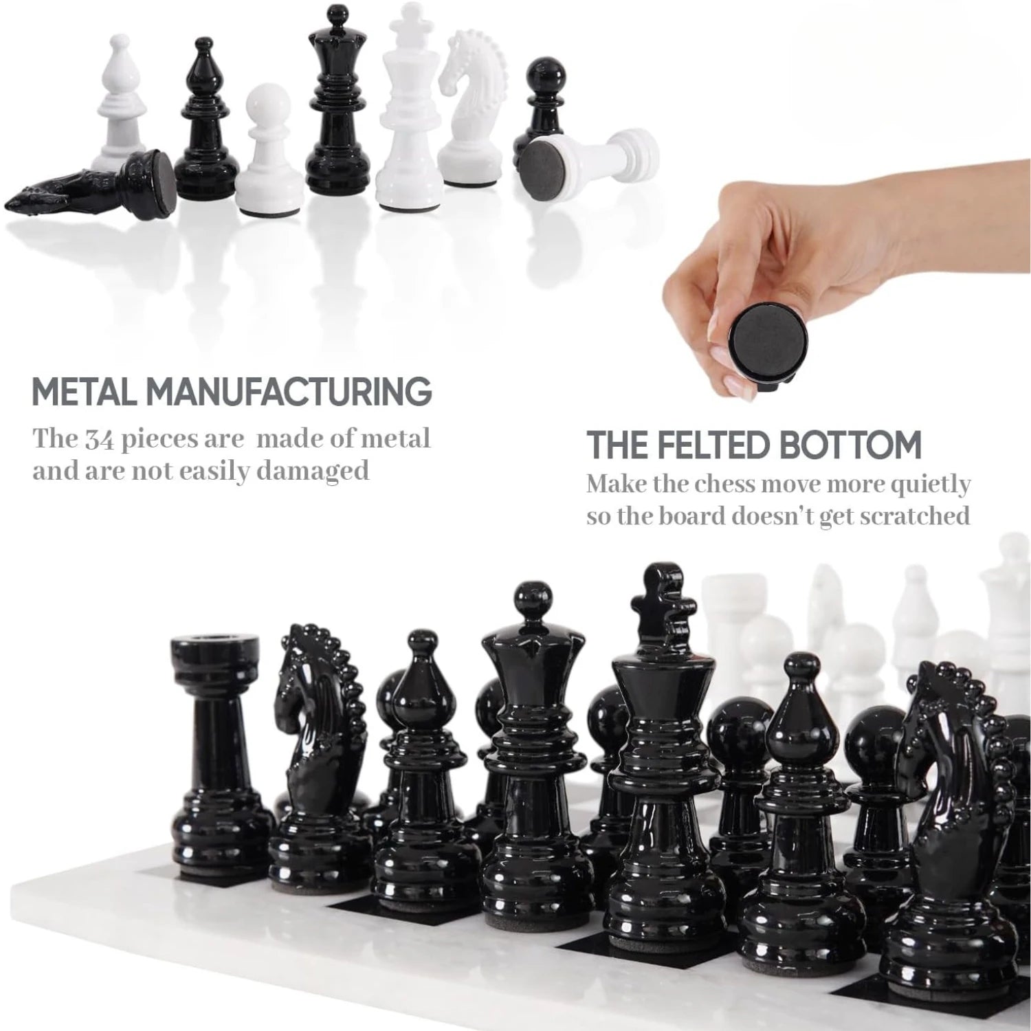 chess marble figures