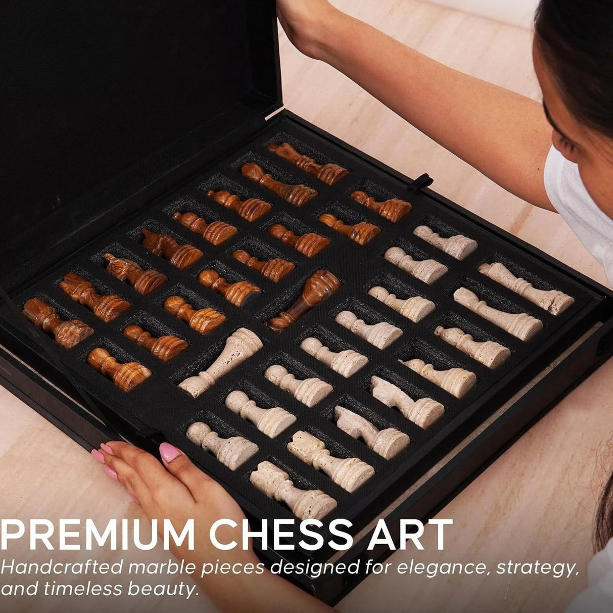 marble chess travertine chess board