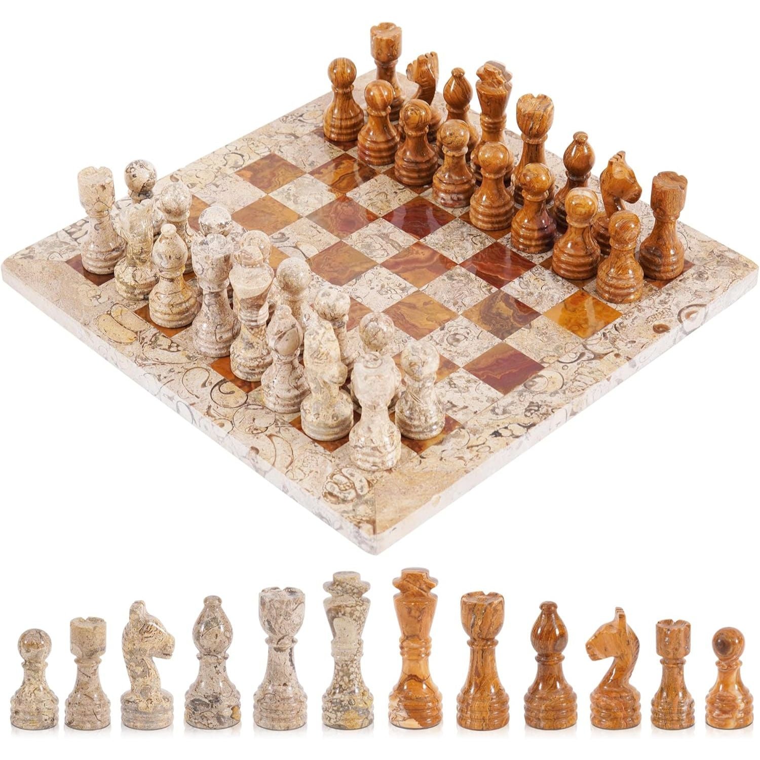 coral red marble chess